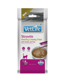 FARMINA Vet Life Cat Struvite Creamy 60 g csirkével és tonhallal, krémes jutalom macskáknak, amely támogatja a húgyutakat