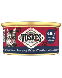 VOSKES Jelly Tuna with Grouper 85 g tonhal gruperrel zselében, kiegészítő táplálék macskáknak