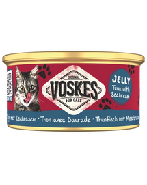 VOSKES Jelly Tuna with Seabream 85 g 100% tonhal doradával zselében, kiegészítő táplálék macskáknak