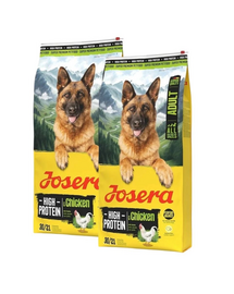 JOSERA High Protein Adult Chicken 2x12,5kg magas energiatartalmú táplálék sportos kutyák számára