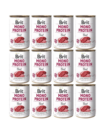 BRIT Mono Protein Beef 12x400 g monoproteinowa karma wołowina