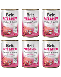 BRIT Pate&Meat puppy 6x400 g pasztet dla szczeniąt
