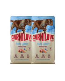 CARNILOVE True Fresh Dog Fish and Turkey Adult 2x12 kg száraz táp friss hal és pulyka felnőtt kutyáknak