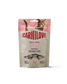 CARNILOVE Freeze-Dried Snack Cat Turkey 40 g z indykiem, liofilizowane przysmaki dla kotów