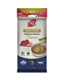 FARMINA N&D Quinoa Cat Digestion Cream Chicken and Tuna 60 g csirkével és tonhallal, krémes finomság macskák számára érzékeny emésztéssel