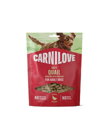 CARNILOVE Dog Soft Snack Quail 200g miękkie przysmaki z przepiórką dla dorosłych psów