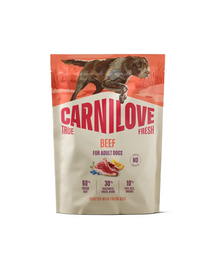 CARNILOVE True Fresh Dog Beef Adult 1,5 kg sucha karma ze świeżą wołowiną dla dorosłych psów