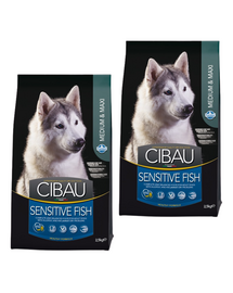 CIBAU Sensitive Adult Medium/Maxi 2 x 12kg+2kg