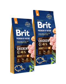 BRIT Premium By Nature Adult Medium M Chicken 2 x 15 kg