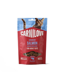 CARNILOVE Crunchy Snack Cat Salmon 50 g lazacccal és macskamentával, ropogós jutalom macskáknak