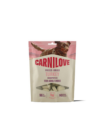 CARNILOVE Dog Freeze Dried Turkey 60g liofilizált pulykás jutalomfalatok kutyáknak