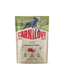 CARNILOVE True Fresh Dog Duck Junior Large 1,5 kg sucha karma ze świeżą kaczką dla juniorów dużych ras