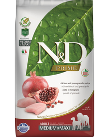 N&D Prime dog adult medium & maxi chicken & pomegranate 12 kg