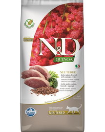 N&D Quinoa Cat Duck, Brocolli & Asparagus Neutered Adult 5 kg