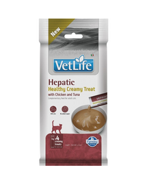 FARMINA Vet Life Cat Hepatic Creamy 60 g z kurczakiem i tuńczykiem, kremowy przysmak wspierający pracę wątroby