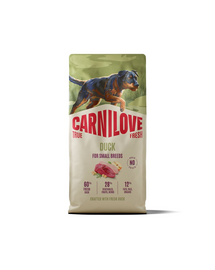 CARNILOVE True Fresh Dog Duck Adult Small Breeds 12 kg sucha karma ze świeżą kaczką dla dorosłych psów małych ras
