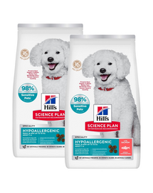 HILL'S Science Plan Canine Adult Mini Small Hypoallergenic Salmon 2x6kg közepes testű felnőtt kutyák számára lazaccal