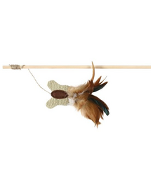 TRIXIE Horgászbot egér tollal 50 cm sötét barna