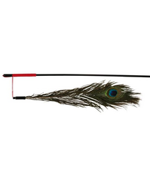 TRIXIE Horgászbot macskáknak, páva tollal 47 cm