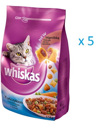 WHISKAS Száraz táp tonhal, zöldség  15 kg x5