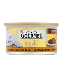 GOURMET Gold kacsa és pulyka barna szószban 85 g