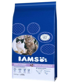 IAMS ProActive Health Adult - Mature -Senior Multi-Cat Households with Salmon - Chicken 15 kg