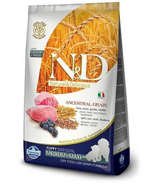 N&D Low Grain Dog Lamb & Blueberry Puppy Medium & Maxi 2.5 kg