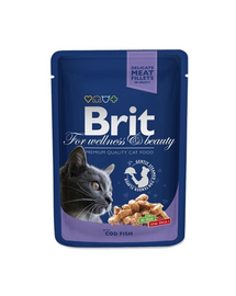 BRIT Premium Cat Adult Cod Fish TŐKEHAL 100g