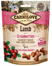 CARNILOVE Crunchy snacks Ropogós finomságok bárányhússal és áfonyával 200 g