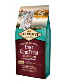 CARNILOVE Adult sterilised Carp & Trout Ponty & Pisztráng 2kg