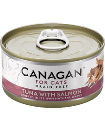 CANAGAN Cat Tuna with Salmon 75 g nedves macskaeledel tonhal lazaccal