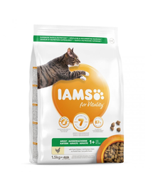 IAMS for Vitality Chicken felnőtt macskaeledel csirkehússal 1,5 kg