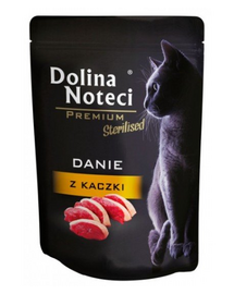 DOLINA NOTECI Premium Kacsahúsos menü ivartalanított macskáknak, 85 g