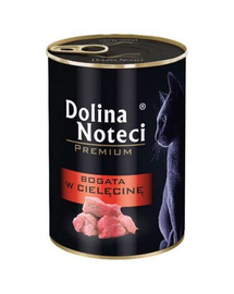 DOLINA NOTECI Premium Bogata borjúhúsban felnőtt macskáknak 400 g