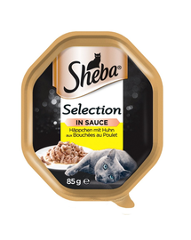 SHEBA Selection 85g Csirkével - nedves macskaeledel mártással