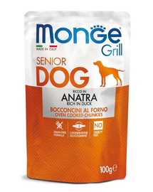 MONGE Grill Dog Buste Senior kacsa 100 g