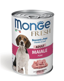 MONGE Fresh Dog Kutyatáp sertéshús tésztában 400g