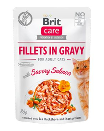 BRIT Care Cat Fillets in gravy savory salmon 85 g