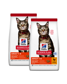 HILL'S Science Plan Feline Adult Optimal Care Chicken Csirke 30 kg (2 x 15 kg)