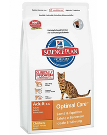 HILL'S Science Plan Feline Adult Optimal Care Chicken Csirke 30 kg (2 x 15 kg)