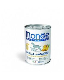 MONGE Dog Fruit Monoprotein Csirke ananásszal 400 g