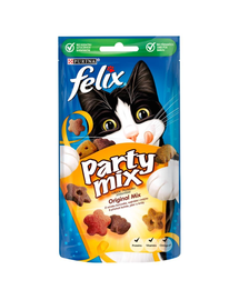 FELIX Party Mix Orginal Mix Csirke, sajt és pulyka ízesítéssel 8x60g
