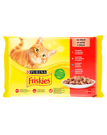 FRISKIES Mix Hús Mulipack 4x85g nedves macskatáp
