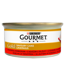 GOURMET Gold Savoury Cake Marhahússal és paradicsommal 85 g