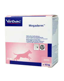 VIRBAC Megaderm 28x8 ml Táplálékkiegészítő 10-30 kg-os kutyáknak bőrproblémákra