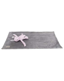 TRIXIE Junior nyuszi szett takaróval, plüss, 75 x 50 cm, szürke/lila