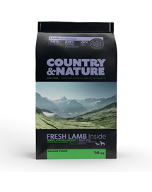 DR PETCARE Country&Nature Lamb with Turkey Recipe 14 kg Kis és közepes fajtájú kutyatáp Bárány és pulyka