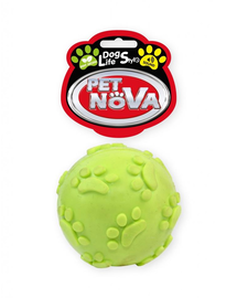 PET NOVA DOG LIFE STYLE 6 cm-es golyó hanggal, sárga, menta ízesítéssel