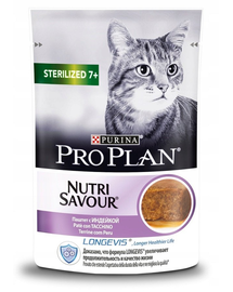 PURINA PRO PLAN Sterilised 7+ 24 x 85 g pulyka idős macskáknak