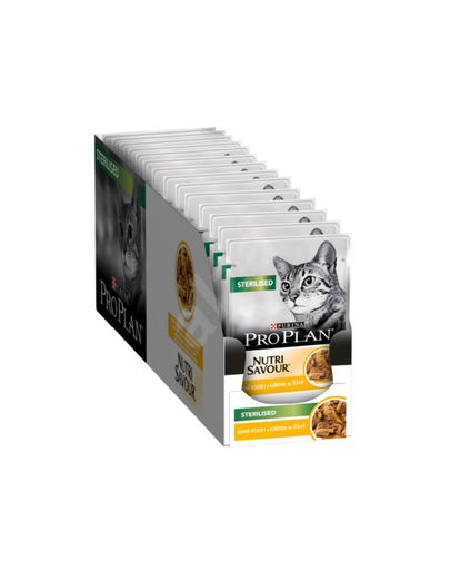 PURINA PRO PLAN Sterilised 26 x 85 g csirke ivartalanított macskáknak